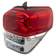 Passenger Side Tail Light, without Bulb, Halogen, Clear and Red Lens, Limited/SR5 Models, CAPA CERTIFIED