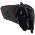 Passenger Side Tail Light, without Bulb, Halogen, Clear and Red Lens, Limited/SR5 Models, CAPA CERTIFIED