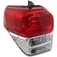 Driver Side Tail Light, without Bulb, Halogen, Clear and Red Lens, Limited/SR5 Models