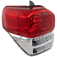 Driver Side Tail Light, without Bulb, Halogen, Clear and Red Lens, Limited/SR5 Models