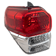 Driver Side Tail Light, without Bulb, Halogen, Clear and Red Lens, Limited/SR5 Models, CAPA CERTIFIED