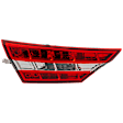 Driver Side, Inner Tail Light, with Bulb, Halogen/LED Combo, Clear and Red Lens, CAPA CERTIFIED