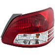 Passenger Side Tail Light, with Bulb, Halogen, Clear and Red Lens, Sedan, Base Model, Without Sport Package