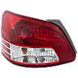 Driver Side Tail Light, with Bulb, Halogen, Clear and Red Lens, Sedan, Base Model, Without Sport Package