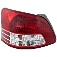 Driver Side Tail Light, with Bulb, Halogen, Clear and Red Lens, Sedan, Base Model, Without Sport Package