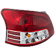 Driver Side Tail Light, with Bulb, Halogen, Clear and Red Lens, Sedan, Base Model, Without Sport Package
