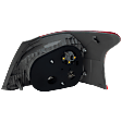 Driver Side Tail Light, with Bulb, Halogen, Clear and Red Lens, Sedan, Base Model, Without Sport Package