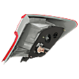 Driver Side, Outer Tail Light, with Bulb, Halogen, Clear and Red Lens