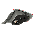 Driver Side, Outer Tail Light, with Bulb, Halogen, Clear and Red Lens