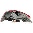 Driver Side, Outer Tail Light, with Bulb, Halogen, Clear and Red Lens