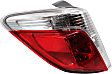 Driver Side Tail Light, without Bulb, Halogen, Clear and Red Lens, CE/L/LE/SE Models, 4 Cyl., 1.5L Engine, Hatchback