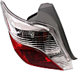 Driver Side Tail Light, without Bulb, Halogen, Clear and Red Lens, CE/L/LE/SE Models, 4 Cyl., 1.5L Engine, Hatchback