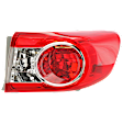 Passenger Side, Outer Tail Light, without Bulb, Halogen, Clear and Red Lens, Japan Built Vehicle