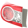 Passenger Side, Outer Tail Light, without Bulb, Halogen, Clear and Red Lens, Japan Built Vehicle