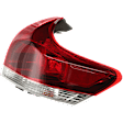 Passenger Side, Outer Tail Light, with Bulb, Halogen, Clear Lens