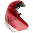 Passenger Side, Outer Tail Light, with Bulb, Halogen, Clear Lens