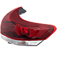 Passenger Side, Outer Tail Light, with Bulb, Halogen, Clear Lens, CAPA CERTIFIED