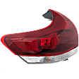 Driver Side, Outer Tail Light, with Bulb, Halogen, Clear Lens