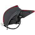 Driver Side, Outer Tail Light, with Bulb, Halogen, Clear Lens, CAPA CERTIFIED