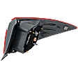 Driver Side, Outer Tail Light, with Bulb, Halogen, Clear and Red Lens, CAPA CERTIFIED