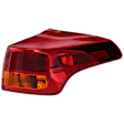 2013-2015 Toyota RAV4 - Passenger Side, Outer Tail Light, with Bulb, Halogen, Amber and Red Lens, North America Built Vehicle, CAPA CERTIFIED