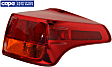 2013-2015 Toyota RAV4 - Passenger Side, Outer Tail Light, with Bulb, Halogen, Amber and Red Lens, North America Built Vehicle, CAPA CERTIFIED
