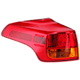 Driver Side, Outer Tail Light, with Bulb, Halogen, Amber and Red Lens, North America Built Vehicle, CAPA CERTIFIED