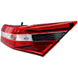 Passenger Side Tail Light, with Bulb, Halogen, Clear and Red Lens