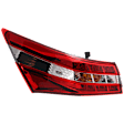 Driver Side Outer Tail Light, With bulb, Halogen, Clear and Red Lens