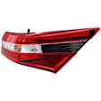 Driver Side Outer Tail Light, With bulb, Halogen, Clear and Red Lens
