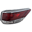 Passenger Side, Outer Tail Light, with Bulb, Halogen, Clear and Red Lens, 4-pin Plug