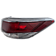 Passenger Side, Outer Tail Light, with Bulb, Halogen, Clear and Red Lens, 4-pin Plug, CAPA CERTIFIED