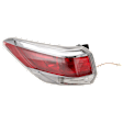 Driver Side, Outer Tail Light, with Bulb, Halogen, Clear and Red Lens, 4-pin Plug