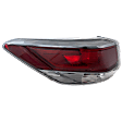 2014-2016 Toyota Highlander - Driver Side, Outer Tail Light, with Bulb, Halogen, Clear and Red Lens, 4-pin Plug, CAPA CERTIFIED