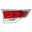 Driver Side, Inner Tail Light, with Bulb, Halogen, Red and Clear Lens, Chrome Interior