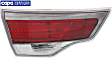 Driver Side, Inner Tail Light, with Bulb, Halogen, Red and Clear Lens, Chrome Interior, CAPA CERTIFIED