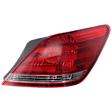 Passenger Side, Outer Tail Light, with Bulb, Halogen, Clear and Red Lens