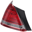 Driver Side, Outer Tail Light, with Bulb, Halogen, Clear and Red Lens