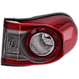 Passenger Side Tail Light, without Bulb, Halogen, Clear, Red and Smoked Lens, Base Model