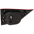 Passenger Side, Inner Tail Light, with Bulb, Halogen, Clear and Red Lens, Except SE Model