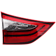 Driver Side, Inner Tail Light, with Bulb, Halogen, Clear and Red Lens, Except SE Model, CAPA CERTIFIED