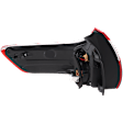 2015-2019 Toyota Sienna - Passenger Side, Outer Tail Light, with Bulb, LED, Clear and Red Lens, Except SE Model