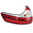 Driver Side, Outer Tail Light, with Bulb, LED, Clear and Red Lens, Except SE Model