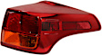Passenger Side, Outer Tail Light, without Bulb, Halogen, Clear and Red Lens, 4 Cyl., 2.5L Engine