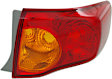 Passenger Side, Outer Tail Light, without Bulb, Halogen, Clear and Red Lens, Mounts on Body, Japan Built Vehicle