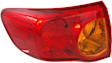 Driver Side, Outer Tail Light, without Bulb, Halogen, Clear and Red Lens, Mounts on Body, Japan Built Vehicle