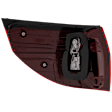 Passenger Side, Outer Tail Light, with Bulb, Halogen, Clear and Red Lens