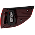Driver Side, Outer Tail Light, with Bulb, Halogen, Clear and Red Lens
