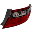 Passenger Side, Outer Tail Light, with Bulb, Halogen, Clear and Red Lens, Special Edition Model, CAPA CERTIFIED