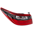 Driver Side, Outer Tail Light, with Bulb, Halogen, Clear and Red Lens, Special Edition Model, CAPA CERTIFIED